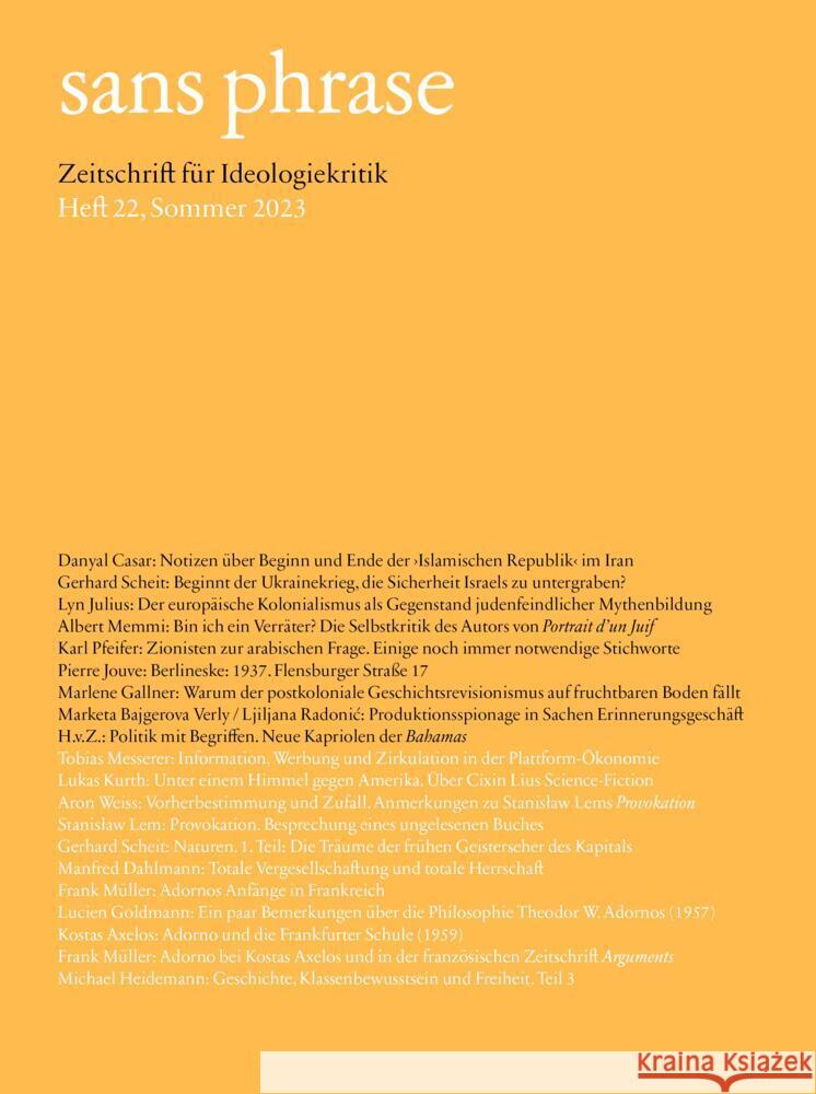 sans phrase Casar, Danyal, Kurth, Lukas, Weiss, Aron 9783862599226