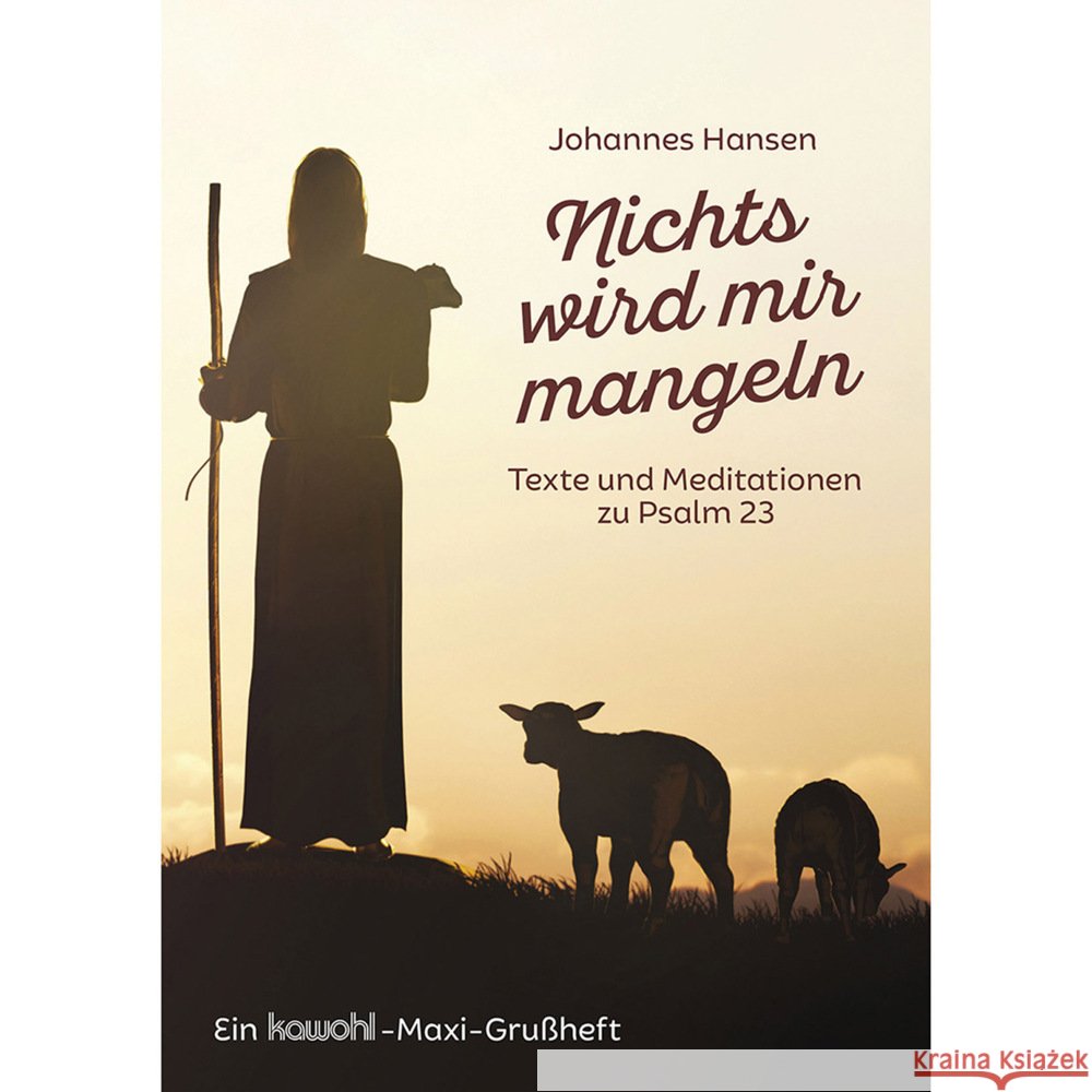 Nichts wird mir mangeln Hansen, Johannes 9783863389055