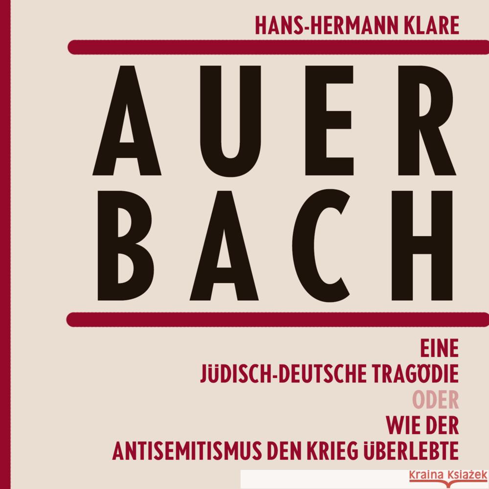 Auerbach, Audio-CD, MP3 Klare, Hans-Hermann 9783863525705