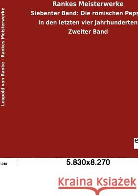 Rankes Meisterwerke Leopold Von Ranke 9783863829810 Salzwasser-Verlag Gmbh