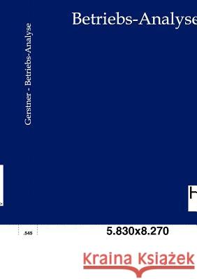 Betriebs-Analyse Gerstner, Paul 9783863830595