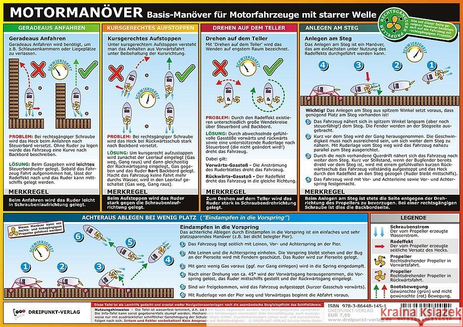 Motormanöver, Infotafel : Basis-Manöver für Motorfahrzeuge mit starrer Welle Schulze, Michael 9783864481451 Dreipunkt Verlag