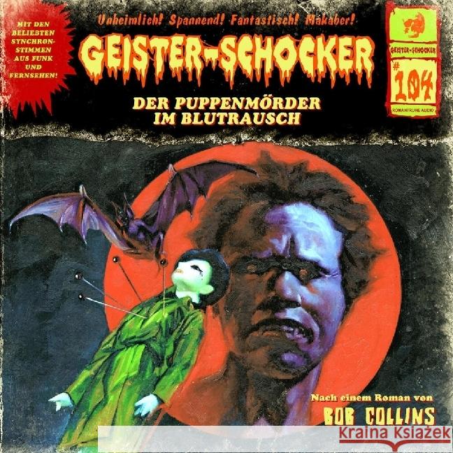 Geister-Schocker - Der Puppenmörder im Blutrausch, Audio-CD Collins, Bob 9783864738708 Romantruhe-Buchversand Joachim Otto