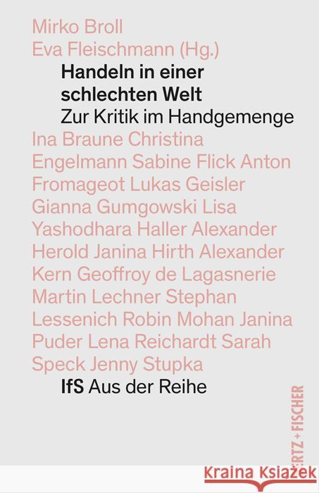 Handeln in einer schlechten Welt Fleischmann, Eva 9783865058539
