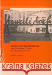 Die Inszenierung als Translat Griesel, Yvonne 9783865961198 Frank & Timme