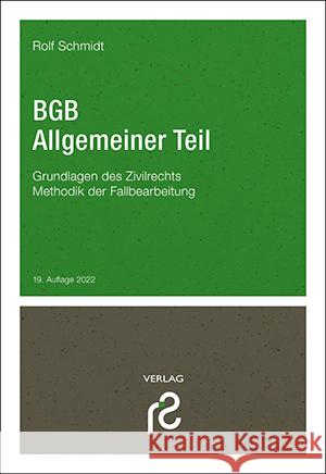 BGB Allgemeiner Teil Schmidt, Rolf 9783866512474