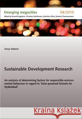 Sustainable Development Research Haberer, Jenny 9783867418256 Europäischer Hochschulverlag