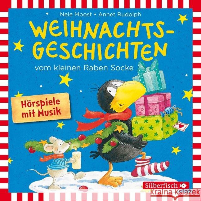 Weihnachtsgeschichten vom kleinen Raben Socke, 1 Audio-CD Moost, Nele; Rudolph, Annet 9783867427678 Silberfisch