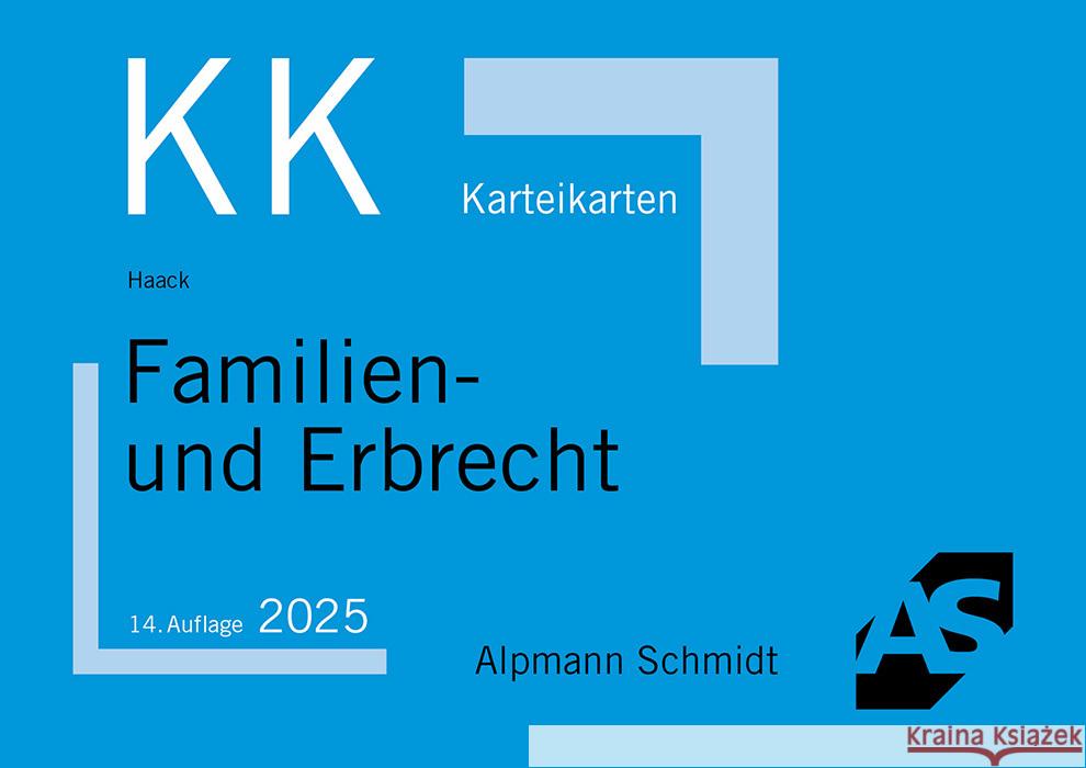 Karteikarten Familien- und Erbrecht Haack, Claudia 9783867529488