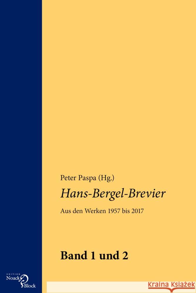 Hans-Bergel-Brevier - Band 1 und 2 Bergel, Hans 9783868131246