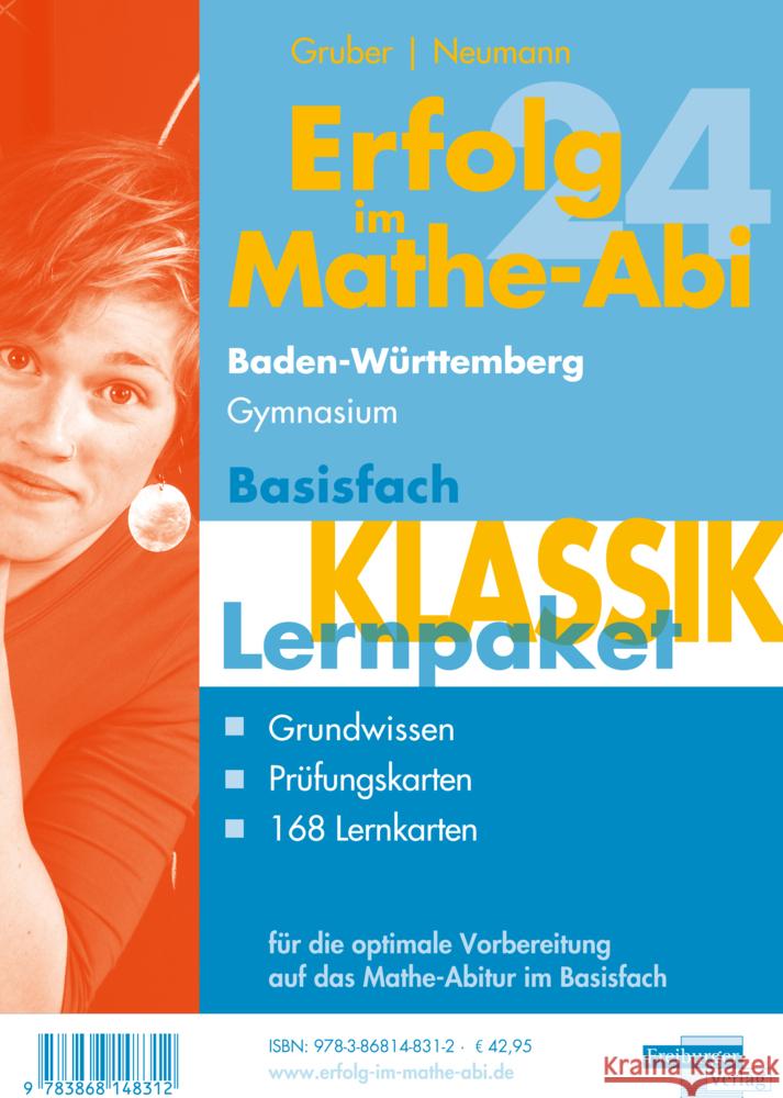 Erfolg im Mathe-Abi 2024 Lernpaket Basisfach 'Klassik' Baden-Württemberg Gymnasium, 3 Teile Gruber, Helmut, Neumann, Robert 9783868148312