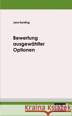 Bewertung ausgewählter Optionen Kersting, Jens   9783868151572 Igel Verlag