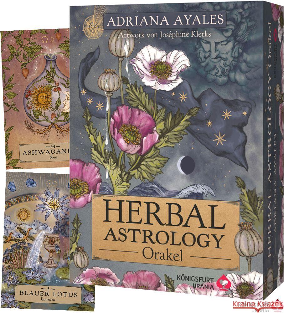 Herbal Astrology Orakel: 55 Karten mit Botschaften und Anleitungen, m. 1 Buch, m. 55 Beilage, 2 Teile Ayales, Adriana, Klerks, Joséphine 9783868267990 Königsfurt Urania