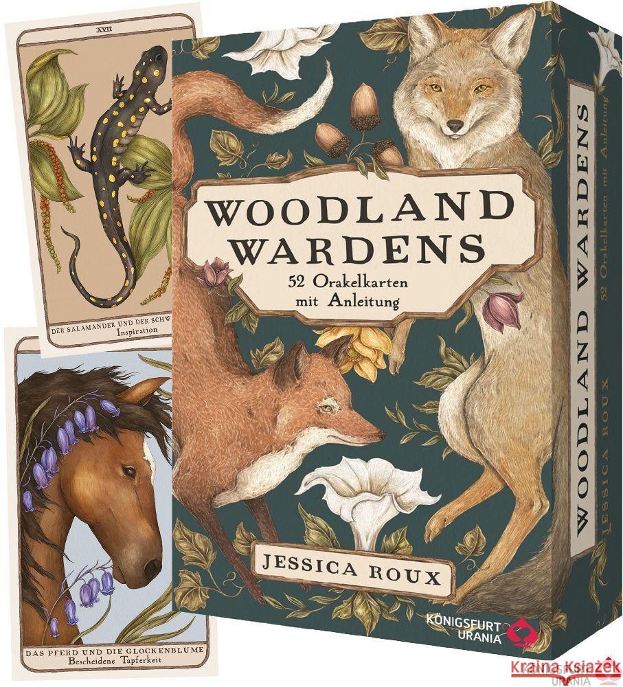 Woodland Wardens: 52 Orakelkarten mit Booklet, m. 1 Buch, m. 52 Beilage, 2 Teile Roux, Jessica 9783868268041 Königsfurt Urania