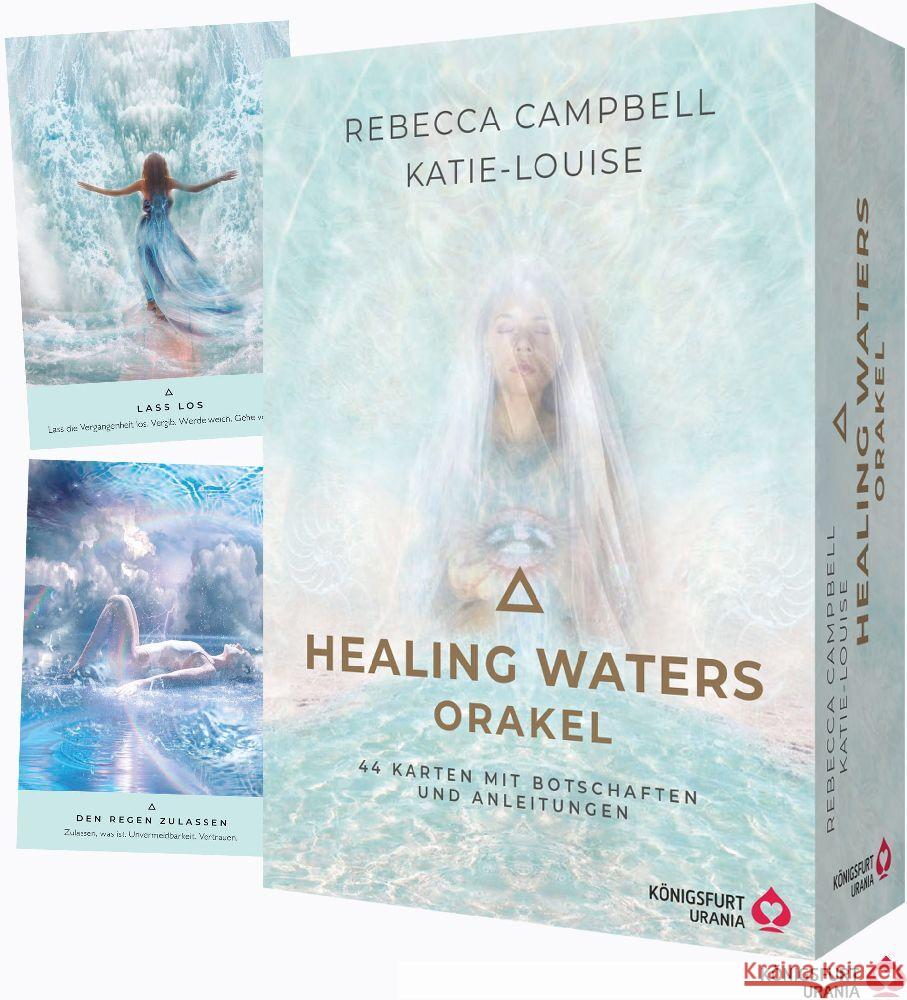 Healing Waters Orakel - 44 Karten mit Botschaften und Anleitungen, m. 1 Buch, m. 44 Beilage, 2 Teile Campbell, Rebecca 9783868268065