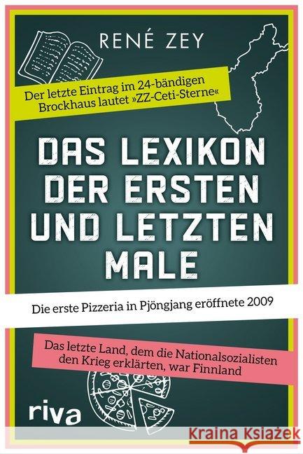 Das Lexikon der ersten und letzten Male Zey, Rene 9783868839555 Riva