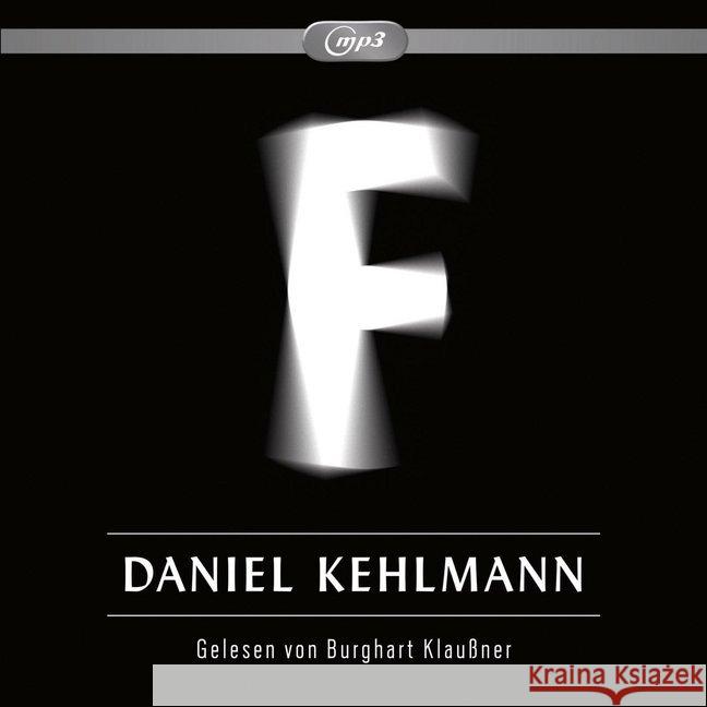 F, 1 MP3-CD : ungek. Ausg. Kehlmann, Daniel 9783869091600 Hörbuch Hamburg