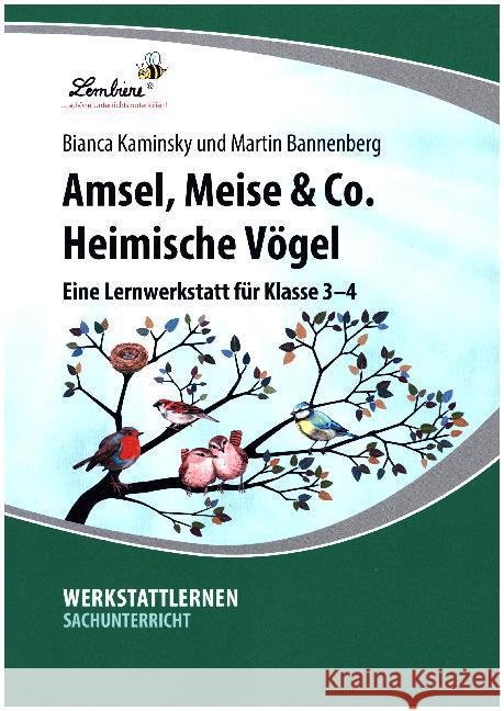 Amsel, Meise & Co. Heimische Vögel : Eine Lernwerkstatt für Klasse 3-4. Kopiervorlagen Kaminsky, Bianca; Bannenberg, Martin 9783869988795