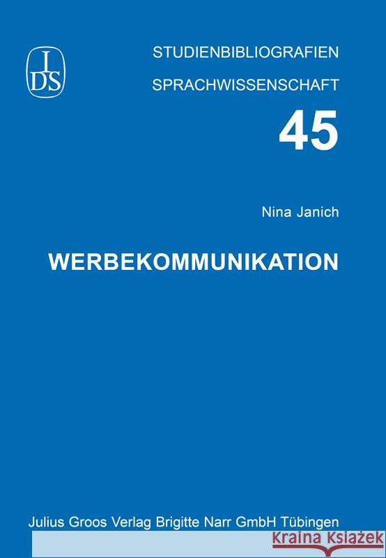 Werbekommunikation Janich, Nina 9783872768858 Groos