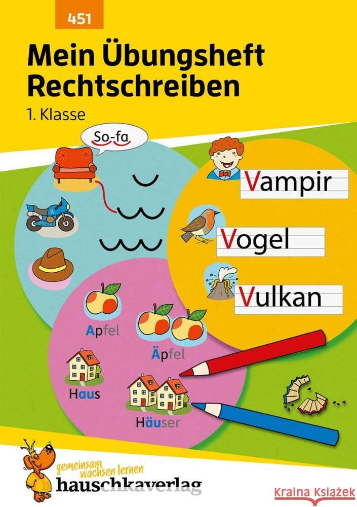 Mein Übungsheft Rechtschreiben 1. Klasse, A5-Heft Walther, Stefanie 9783881004510 Hauschka