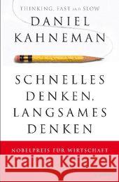 Schnelles Denken, langsames Denken Kahneman, Daniel 9783886808861