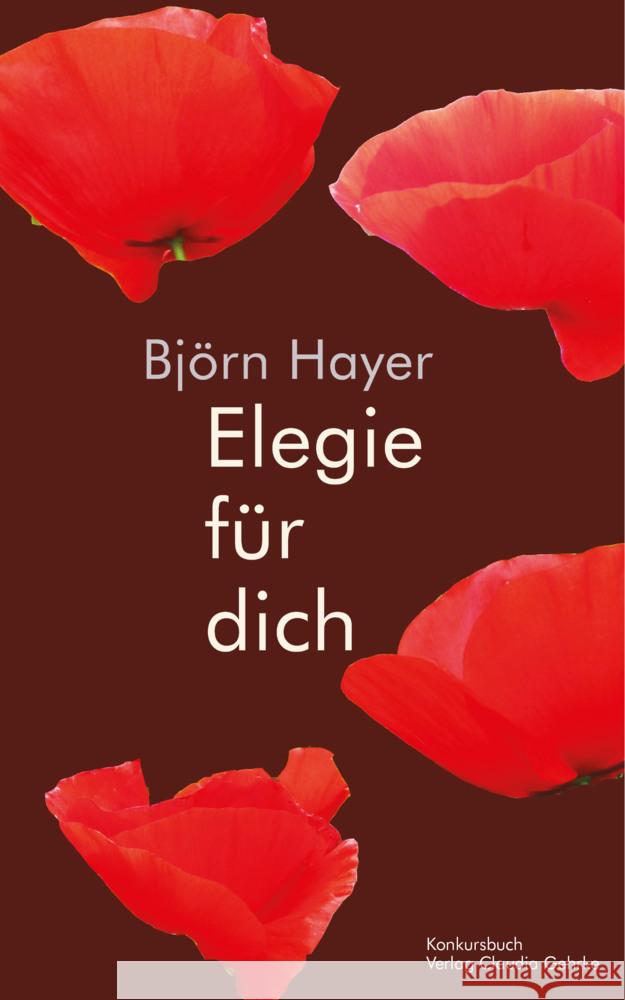 Elegie für dich Hayer, Björn 9783887691851 Konkursbuch