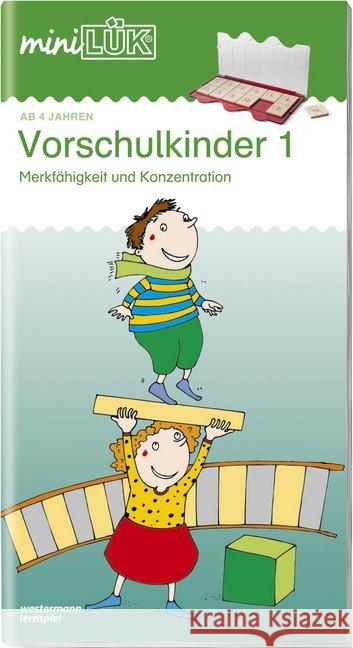 Übungen für Vorschulkinder. Tl.1 : Spielreihen zur Merkfähigkeit und Konzentration Vogel, Heinz   9783894141011 Westermann Lernspielverlag