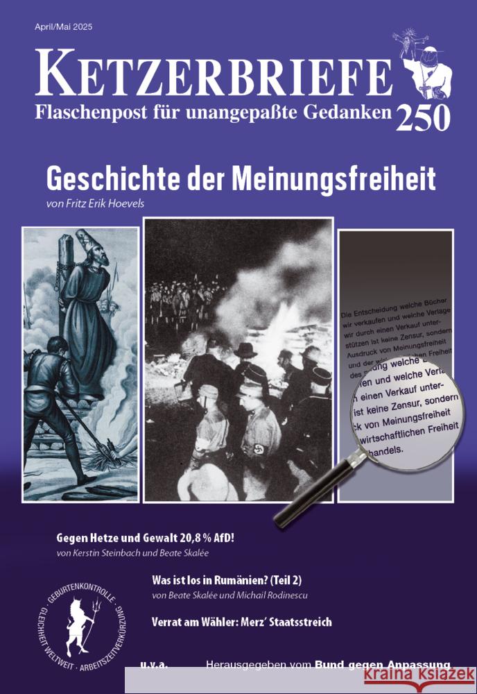 Geschichte der Meinungsfreiheit Füseter, Joachim, Hoevels, Fritz Erik, Rodinescu, Michail 9783894843137