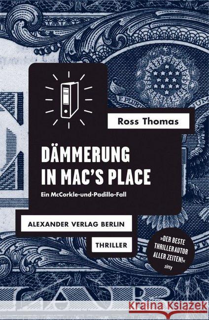 Dämmerung in Mac's Place : Ein McCorkle-und-Padillo-Fall. Thriller Thomas, Ross 9783895813054