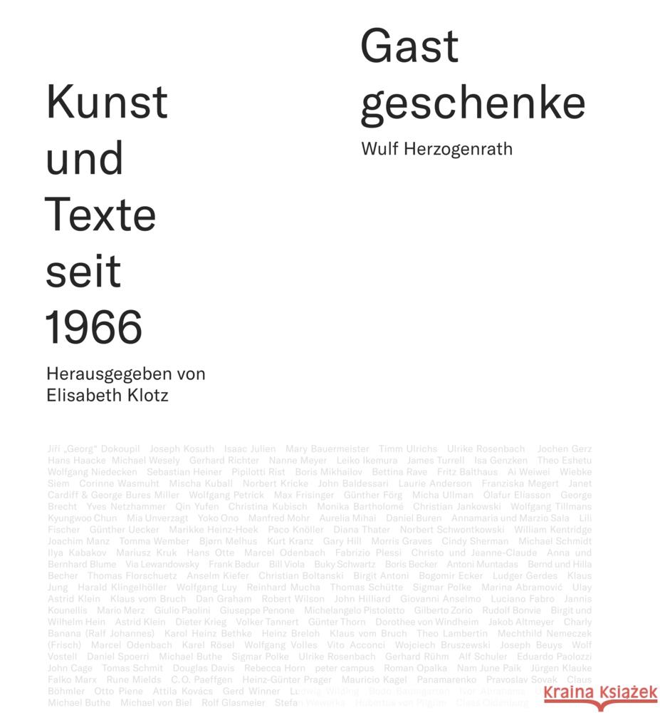 Gastgeschenke - Kunst und Texte seit 1966 Herzogenrath, Wulf 9783895816161