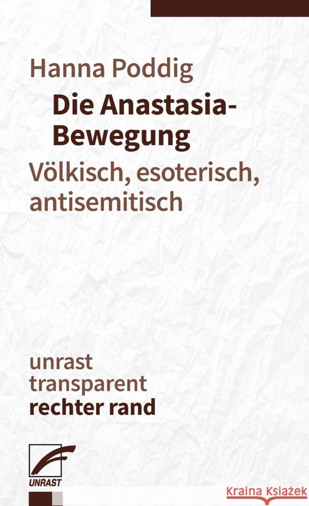 Die Anastasia-Bewegung Poddig, Hanna 9783897711556 Unrast