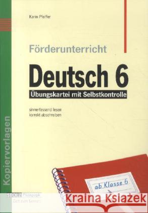 6. Schuljahr Pfeiffer, Karin 9783897784567 Stolz