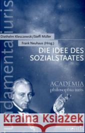 Die Idee Des Sozialstaates Diethelm Klesczewski Steffi M 9783897854833 Brill Mentis