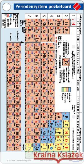 Periodensystem pocketcard Börm Bruckmeier Verlag GmbH 9783898624428 Börm Bruckmeier