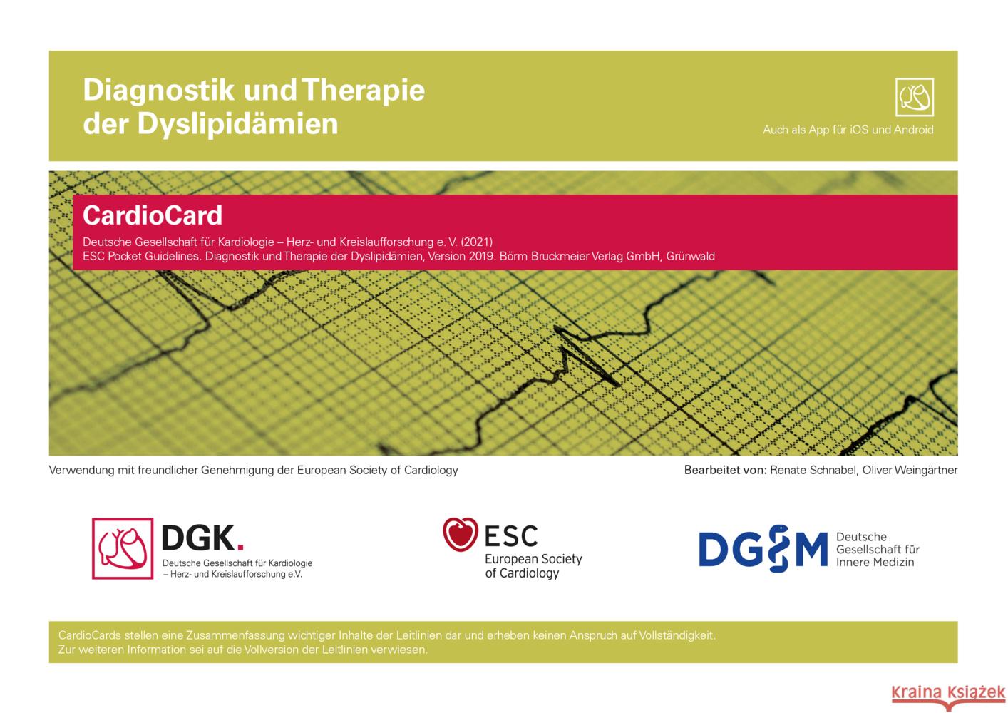 Diagnostik und Therapie der Dyslipidämien  9783898626651 Börm Bruckmeier