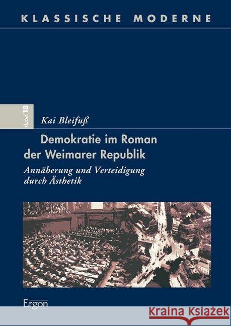 Demokratie Im Roman Der Weimarer Republik: Annaherung Und Verteidigung Durch Asthetik Bleifuß, Kai 9783899139365 Ergon