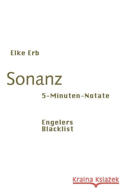 Sonanz : 5-Minuten-Notate Erb, Elke 9783906050508