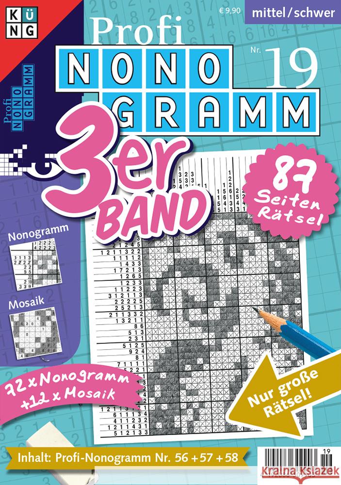 Profi-Nonogramm 3er-Band Nr. 19 Conceptis Puzzles 9783906949581 Küng