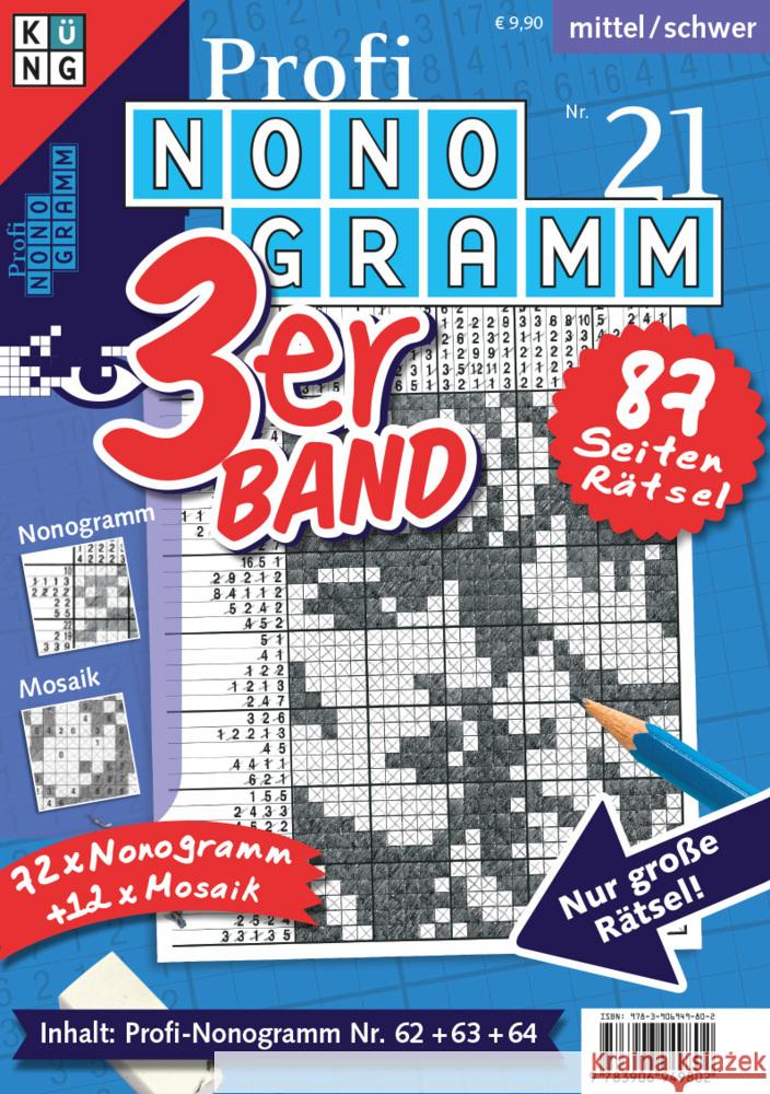 Profi-Nonogramm 3er-Band Nr. 21 Conceptis Puzzles 9783906949802 Keesing