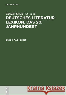 Aab - Bauer Lutz Hagestedt Wilhelm Kosch 9783908255017