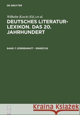 Dürrenmatt - Ernestus Lutz Hagestedt Wilhelm Kosch 9783908255079