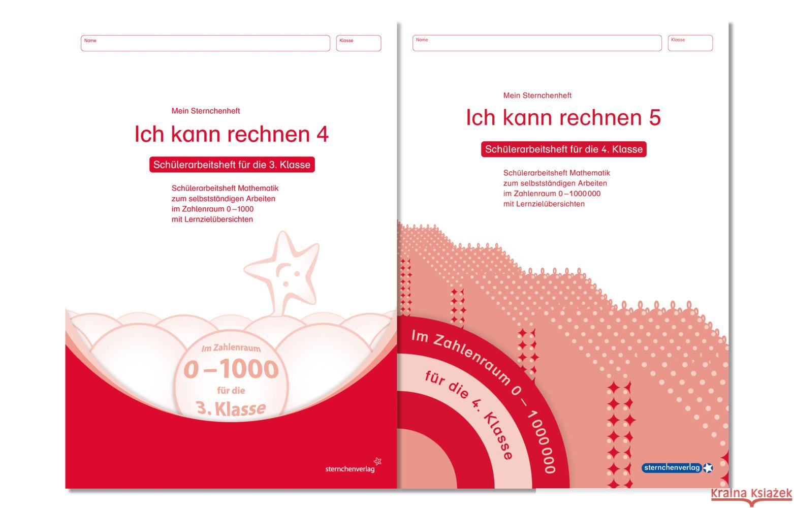 Ich kann rechnen 4 und 5 - 2 Schülerarbeitshefte für die 3. und 4. Klasse sternchenverlag GmbH, Langhans, Katrin 9783910429314 Sternchenverlag