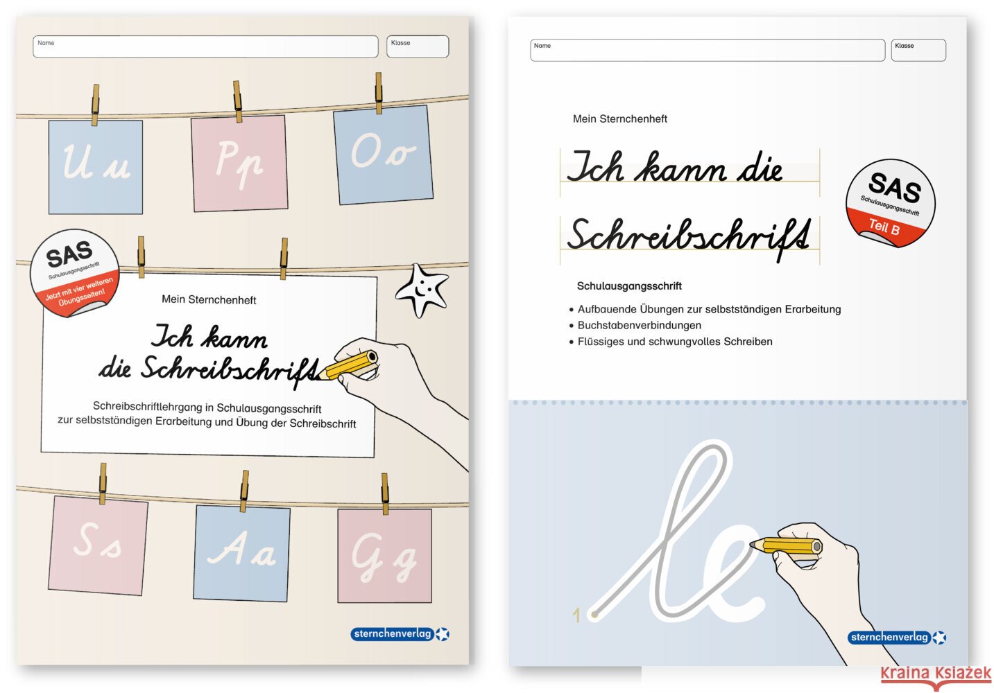 Ich kann die Schreibschrift + Übungsheft zu den Buchstabenverbindungen -Schulausgangsschrift - 2 Hefte sternchenverlag GmbH, Langhans, Katrin 9783910429727 Sternchenverlag