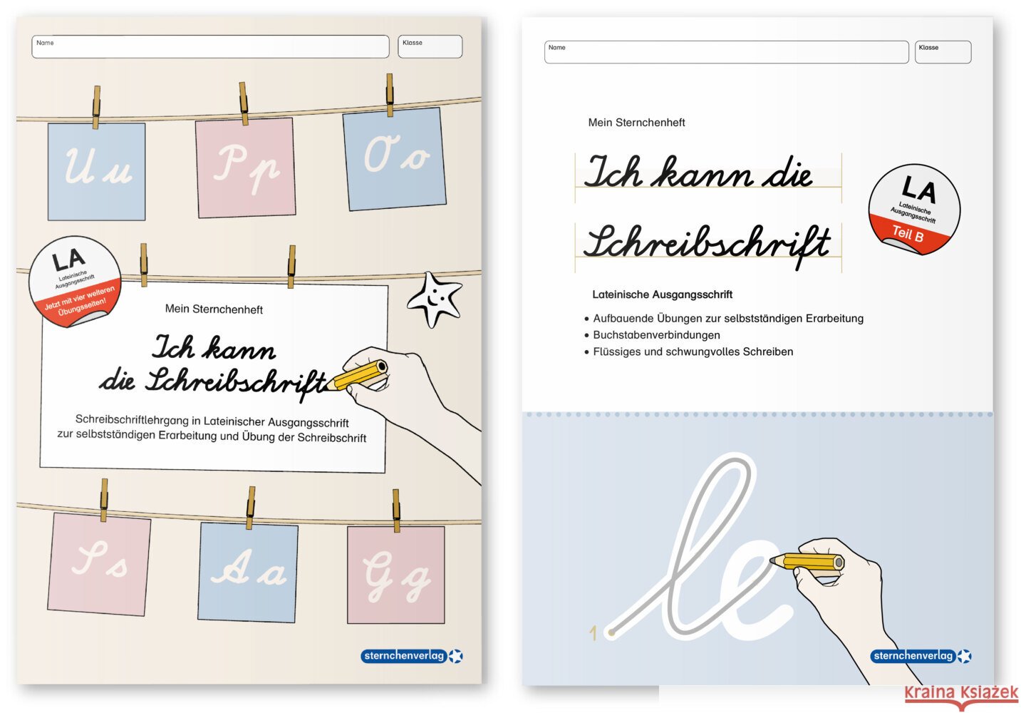 Ich kann die Schreibschrift + Übungsheft zu den Buchstabenverbindungen - Lateinische Ausgangsschrift - 2 Hefte sternchenverlag GmbH, Langhans, Katrin 9783910429741 Sternchenverlag