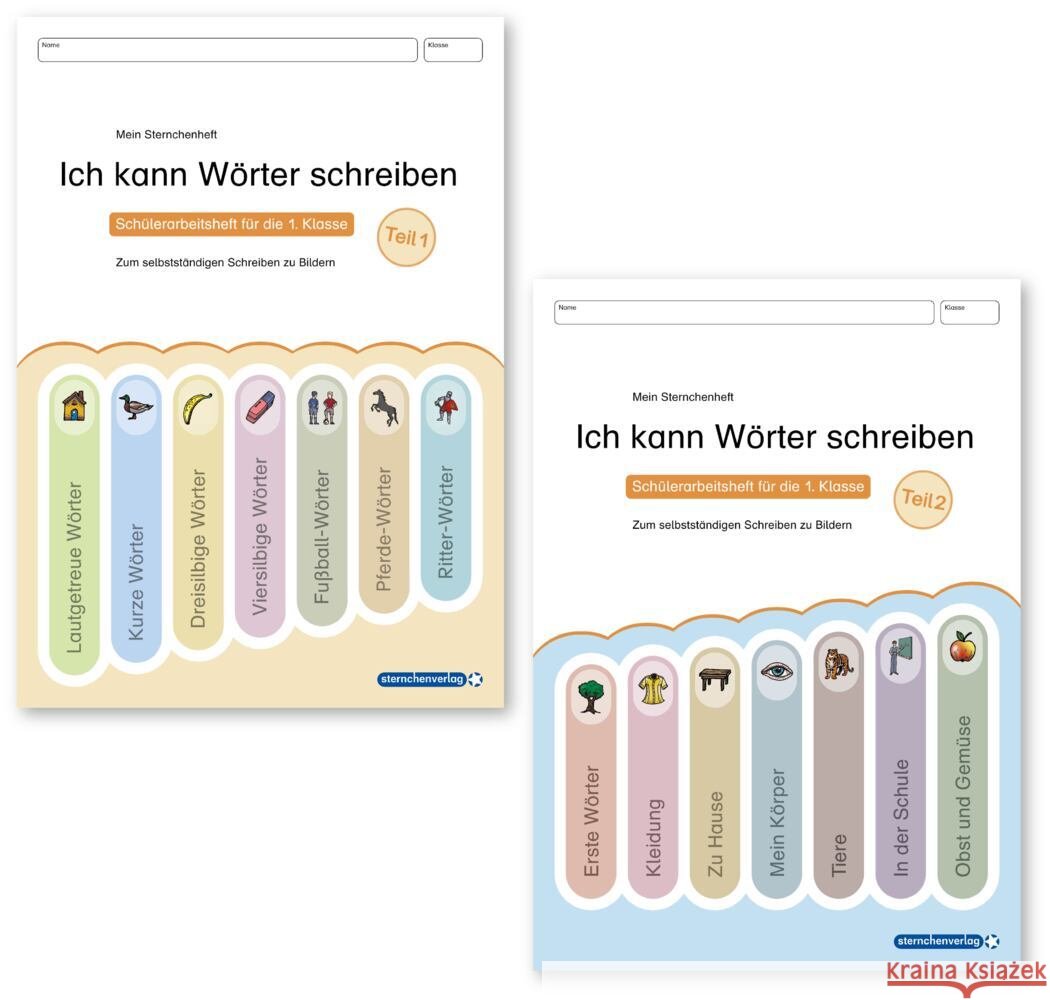 Ich kann Wörter schreiben Teil 1 und 2 im Set sternchenverlag GmbH, Langhans, Katrin 9783910429802 Sternchenverlag