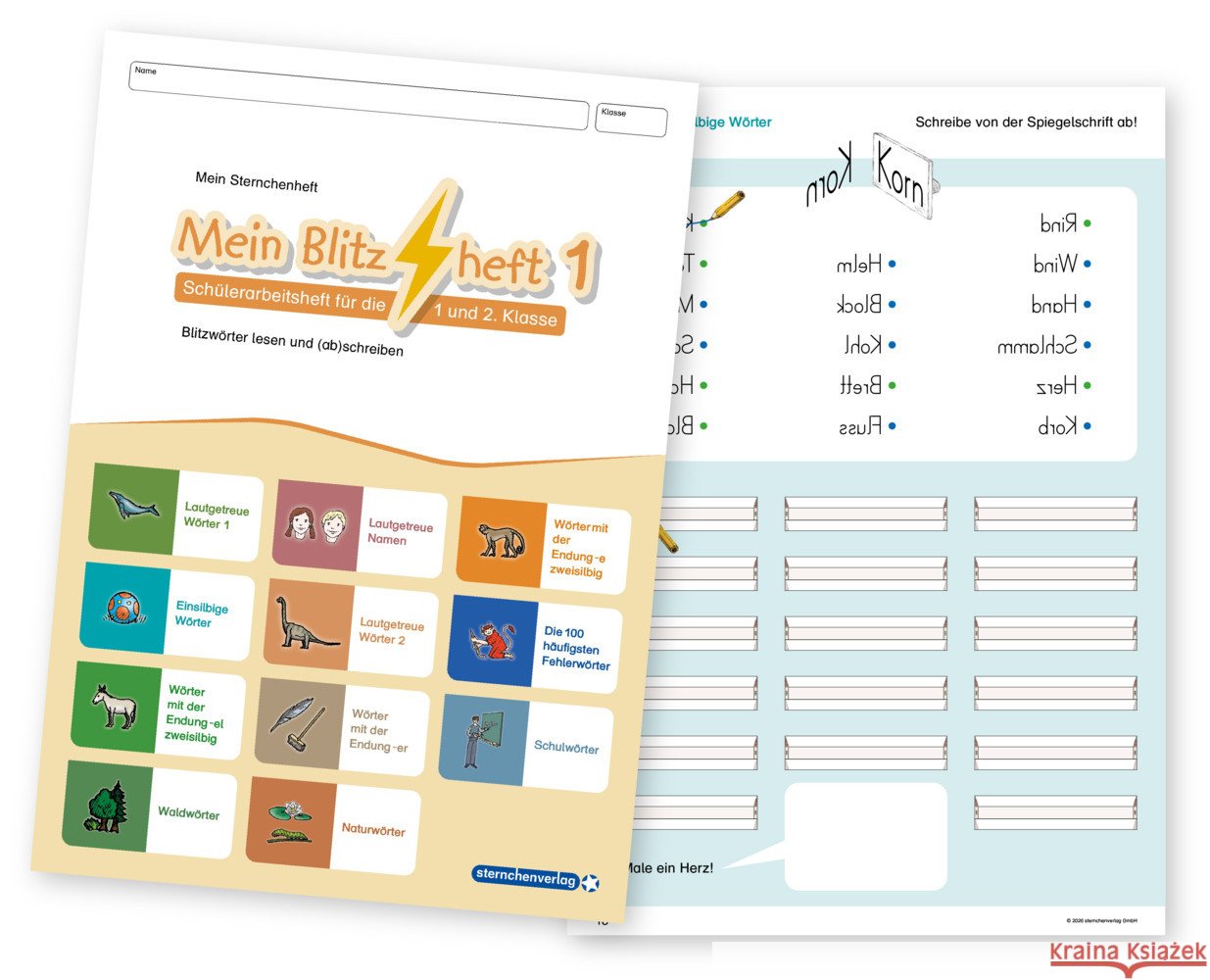Mein Blitzheft 1 - Blitzwörter lesen und abschreiben sternchenverlag GmbH, Langhans, Katrin 9783910429949 Sternchenverlag