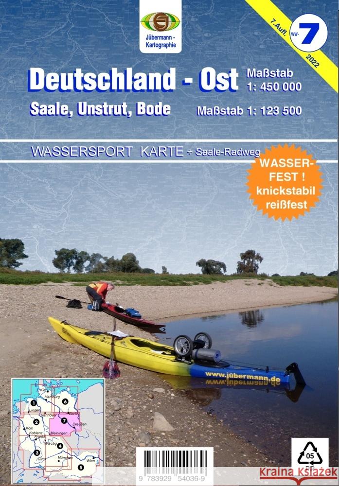 Wassersport-Karte / Deutschland Ost für Kanu- und Rudersport Jübermann, Erhard 9783929540369 Jübermann, E