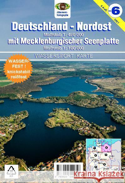 Wassersport-Wanderkarte / Deutschland Nordost für Kanu- und Rudersport Jübermann, Erhard 9783929540758