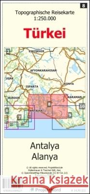 Antalya - Alanya - Topographische Reisekarte 1:250.000 Türkei (Blatt 8) Mollenhauer, Jens Uwe 9783931099527