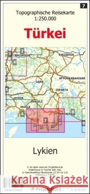 Lykien - Topographische Reisekarte 1:250.000 Türkei (Blatt 7) Mollenhauer, Jens Uwe 9783931099602 ProjektNord / Mollenhauer & Treichel